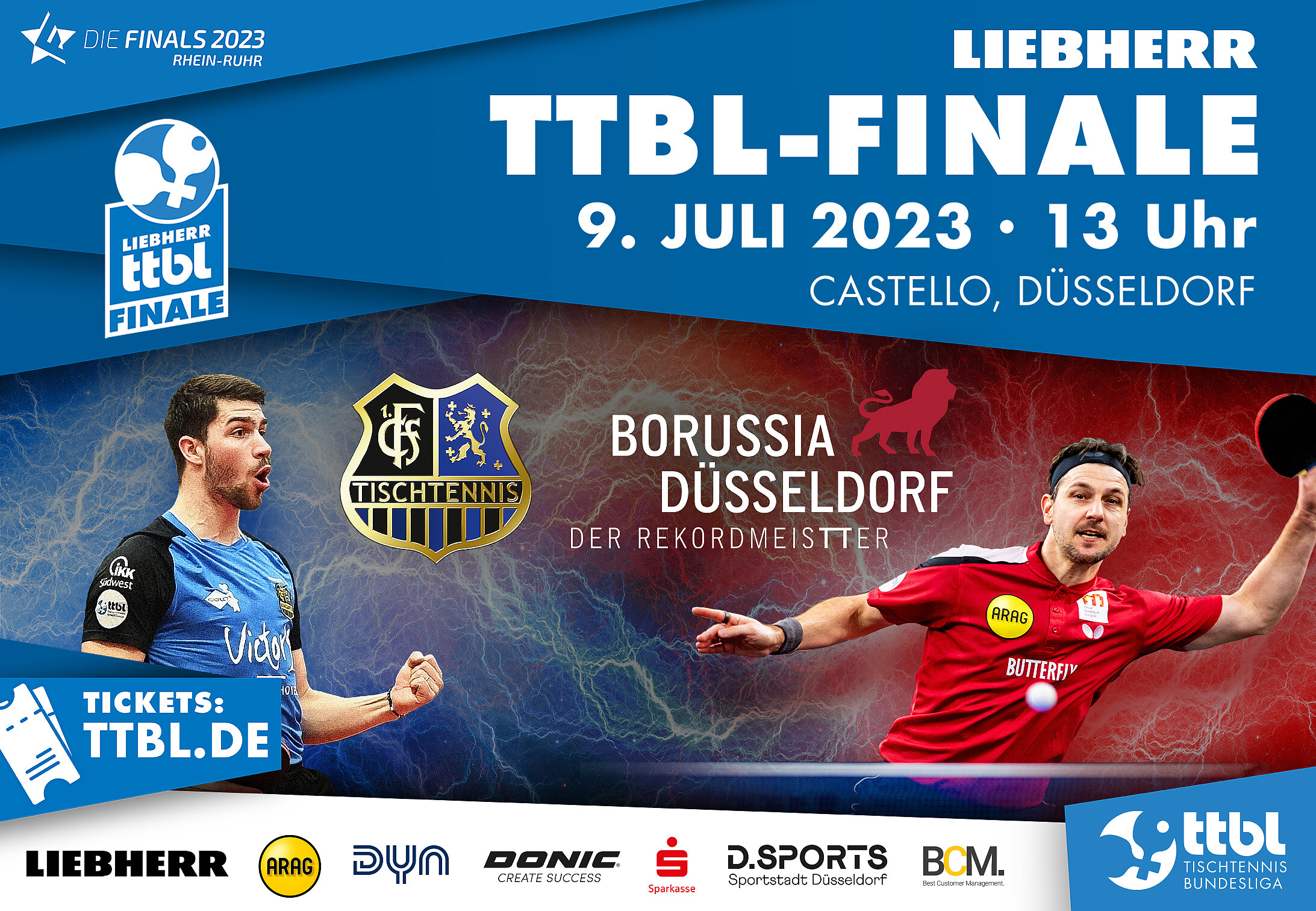 Liebherr TTBL-Finale 2023 Weltklasse-Tischtennis beim Showdown im Castello Düsseldorf