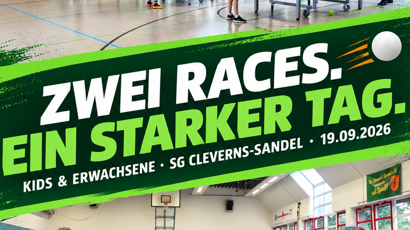 Doppelte Race-Premiere in Cleverns: Tischtennis, Theater und Wrap-Buffet